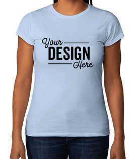 Gildan Women's Slim Fit Softstyle Jersey T-shirt - Color: Light Blue