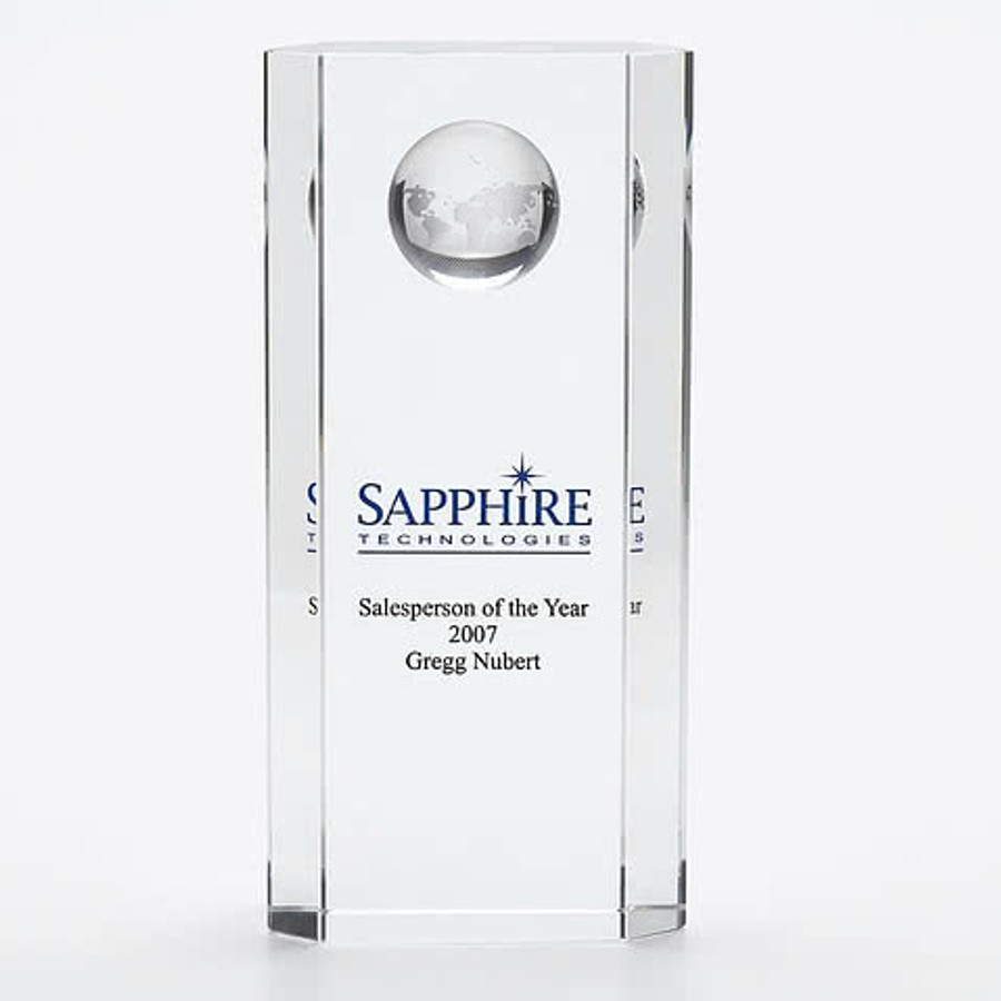 Nazione Pillar Globe Optically Perfect Award in Clear