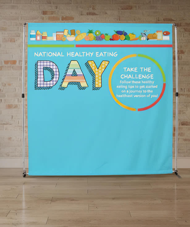 Full Color 94" x 94" Bravo Recycled Single-Sided Banner Kit