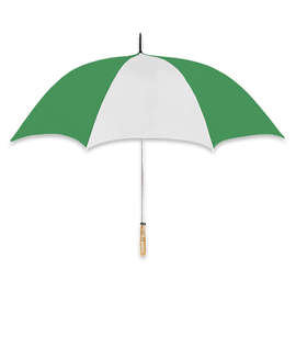60" Arc Color Block Golf Umbrella - Color: White / Green