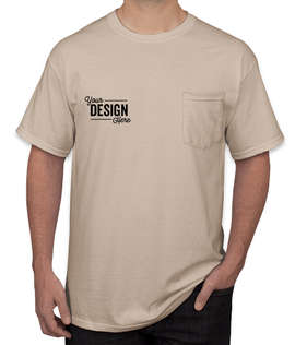 Canada - Gildan Ultra Cotton Pocket T-shirt - Color: Sand