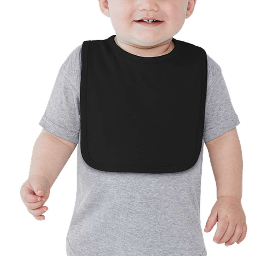 Rabbit Skins Premium Jersey Baby Bib in Black