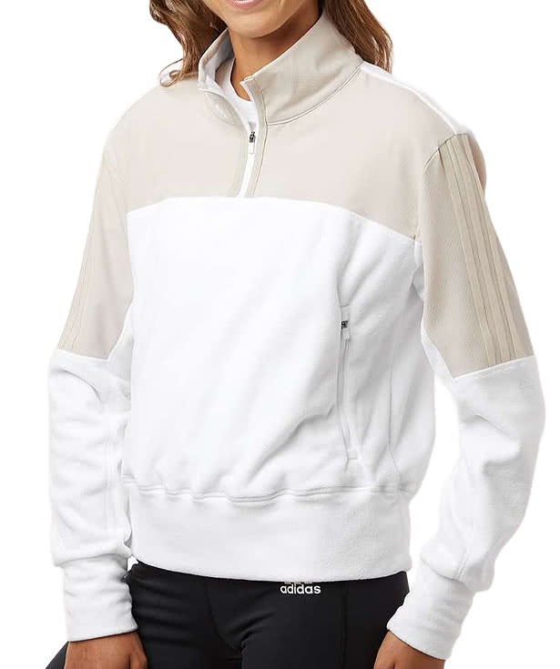 Adidas Women's Recycled Fleece Quarter Zip Pullover