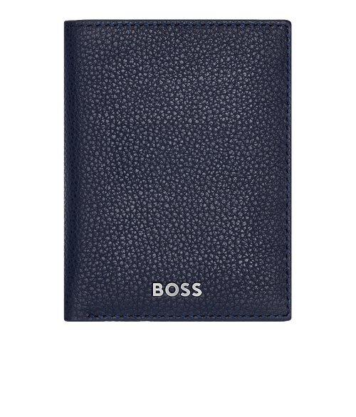 Hugo Boss Classic Grained Folding Wallet in Navy Blue