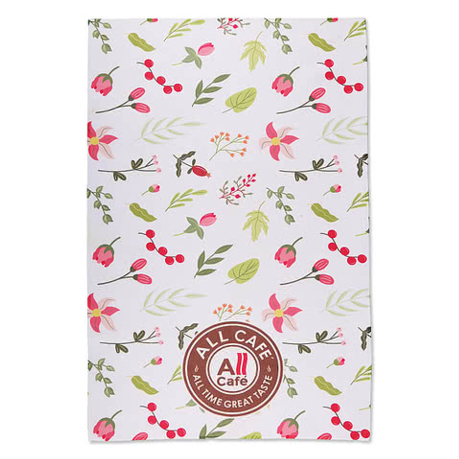 Full Color Recycled Tea Towel in White