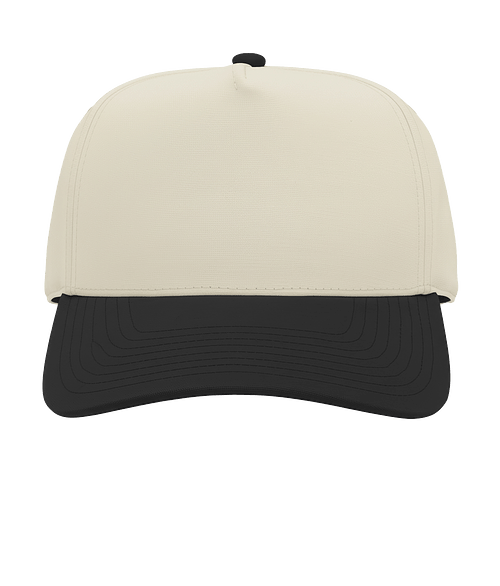 Branded Bills Bare Two-Tone Canvas Baseball Hat in BEIGE WITH BLACK