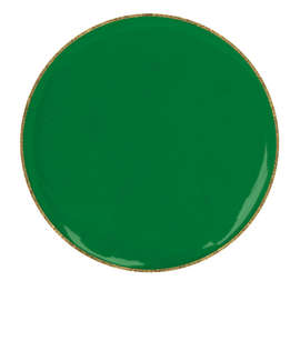 1" Round Lapel Pin - Color: Kelly Green / Brass