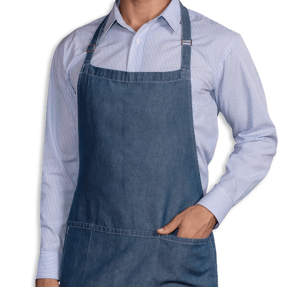Blue Generation Denim Full Length Four-Pocket Apron - Printed-default