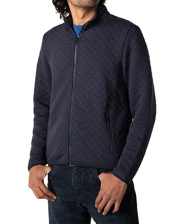 Marine Layer Corbet Quilted Jacket - Faux Leather Patch