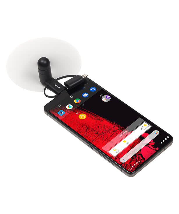 Mini Phone Fan with 3-in-1 Adapter
