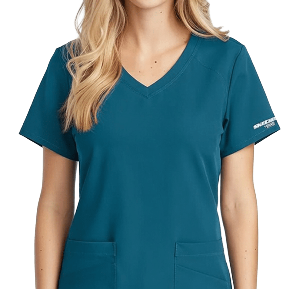Skechers by Barco Women’s Breeze Recycled V-Neck Scrub Top-default