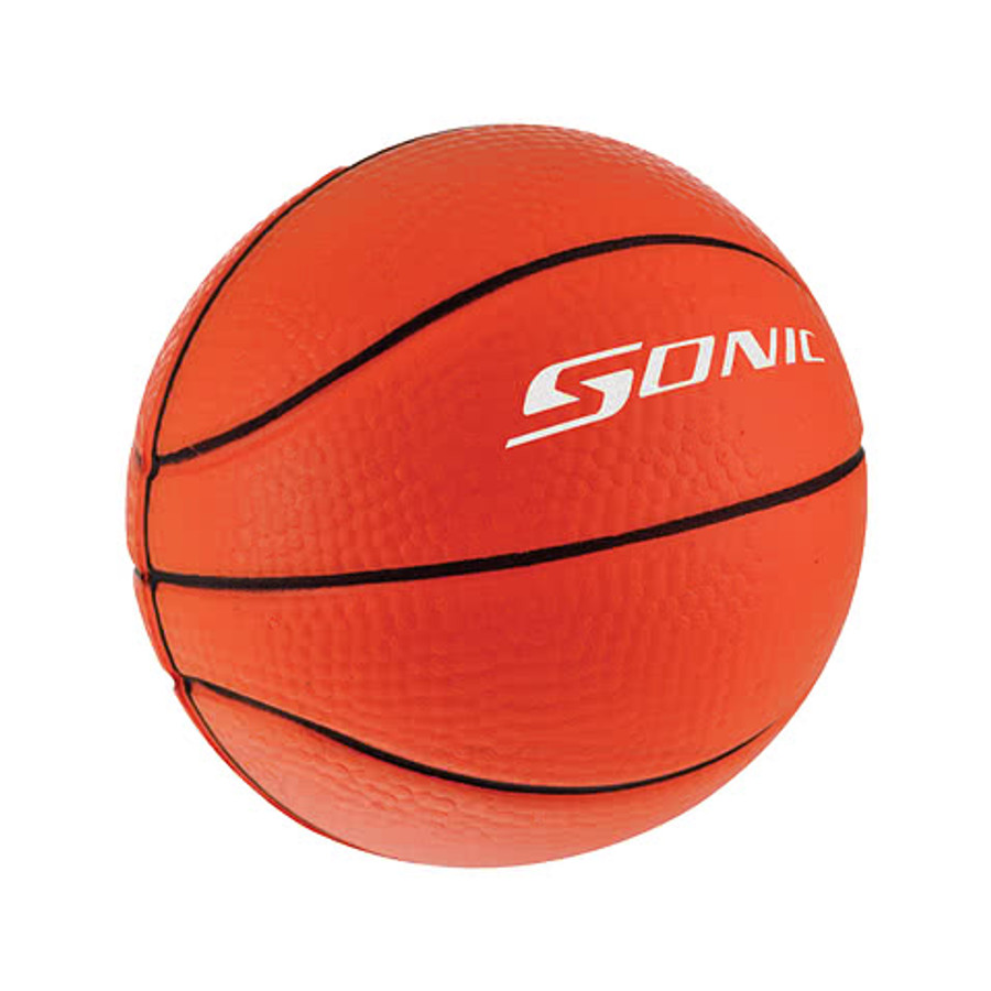 Basketball Shaped Foam Stress Reliever in Orange