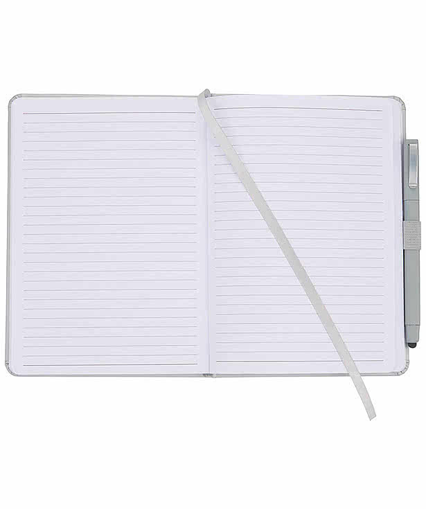 JournalBooks ® Debossed Vienna Hard Cover Notebook with Pen