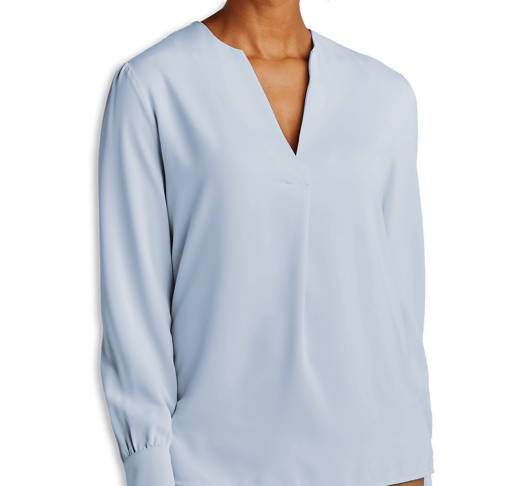 Brooks Brothers Women’s Open-Neck Satin Blouse-default