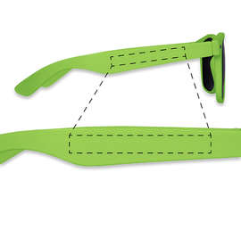 Solid Malibu Sunglasses - Color: Lime Green