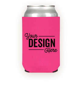 Foldable Neoprene Can Cooler - Color: Hot Pink