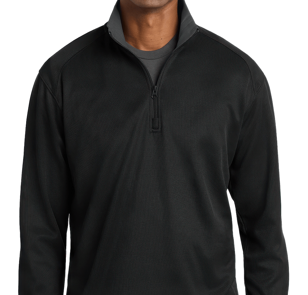 Port Authority Vertical Texture Quarter Zip Pullover-default