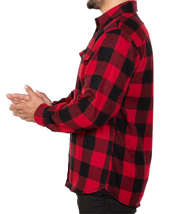 Burnside Plaid Flannel Long Sleeve Shirt 