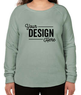 Independent Trading Women's California Wave Wash Crewneck Sweatshirt - Color: Sage