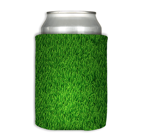 Full Color Grass Foldable Can Cooler in Grass