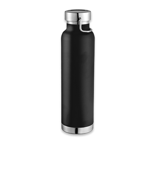 Retro Stripe 22 oz. Thor Copper Vacuum Insulated Water Bottle in Black / Rainbow
