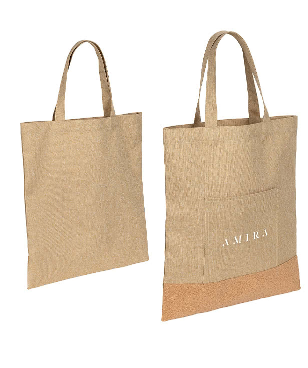 Full Color Carina Cork Trim Tote Bag