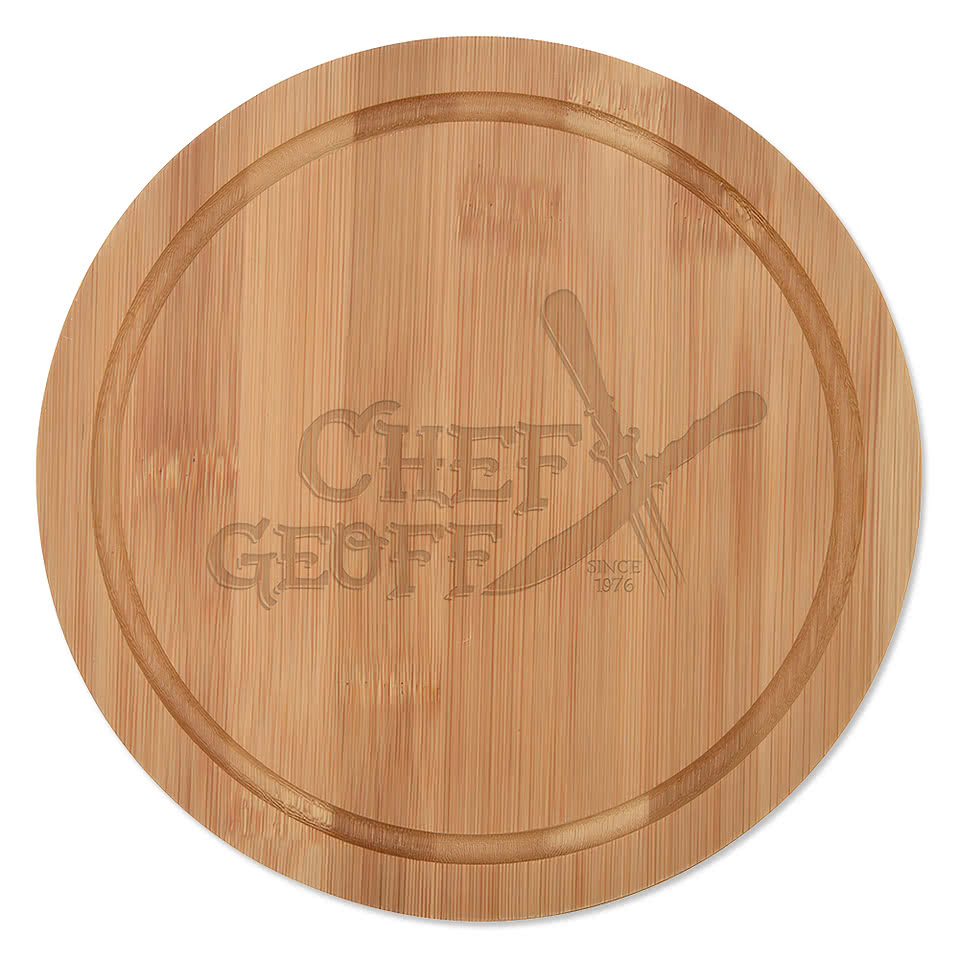 Laser Engraved 3-Piece Bamboo Cheese Server Kit