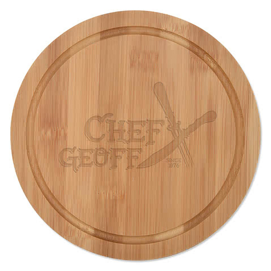 Laser Engraved 3-Piece Bamboo Cheese Server Kit in Wood Color