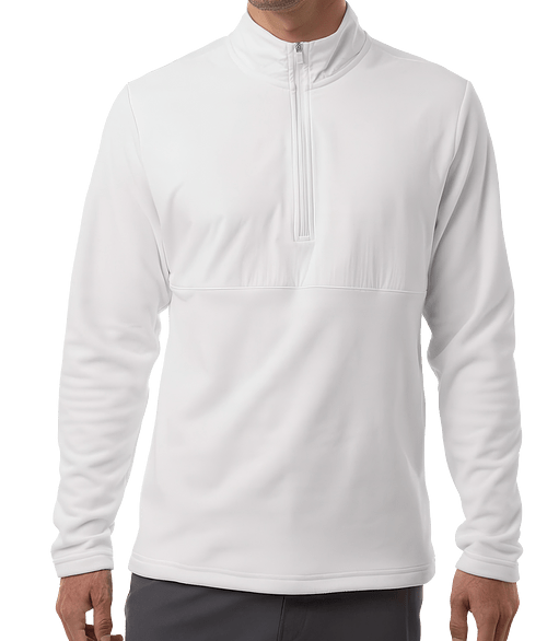 Adidas Ultimate365 Cozy Recycled Fleece Quarter-Zip Pullover in White