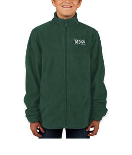 Harriton Youth Full Zip Fleece Jacket - Color: Hunter