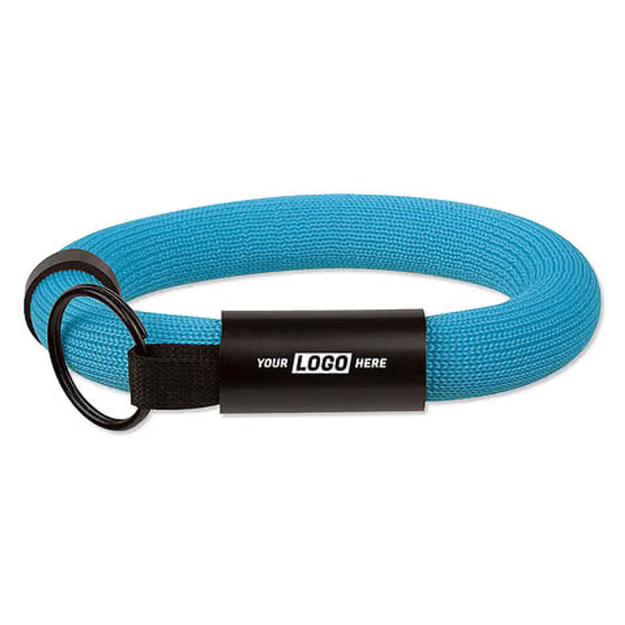 Floating Foam Wristband Keychain in Neon Blue