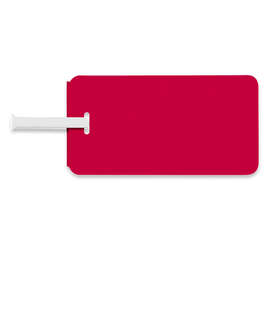 Full Color Plastic Luggage Tag - Color: Cardinal