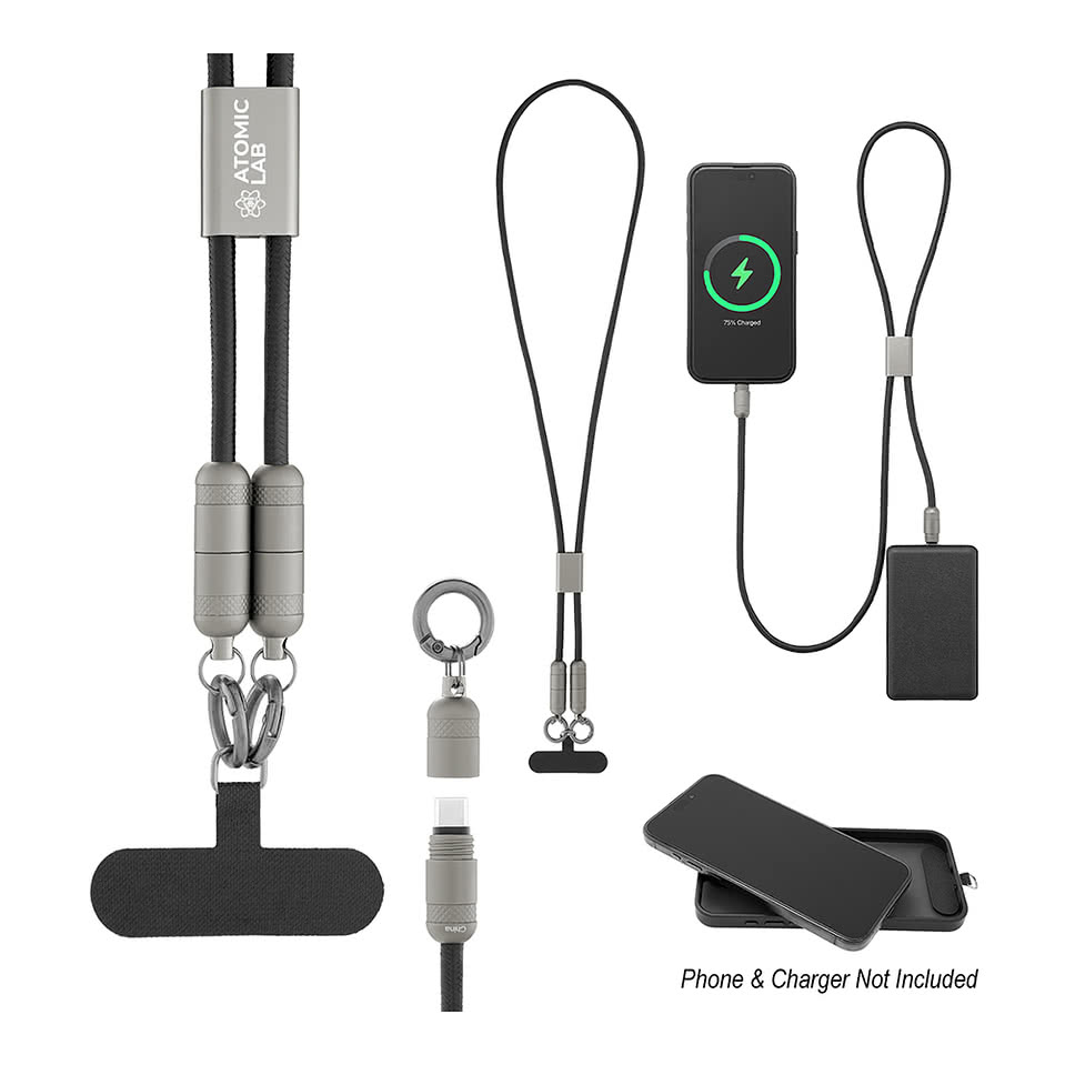 60W Charging Cable Lanyard with Phone Tether