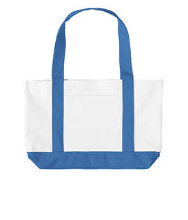Medium Poly Boat Tote Bag - Color: White / Royal