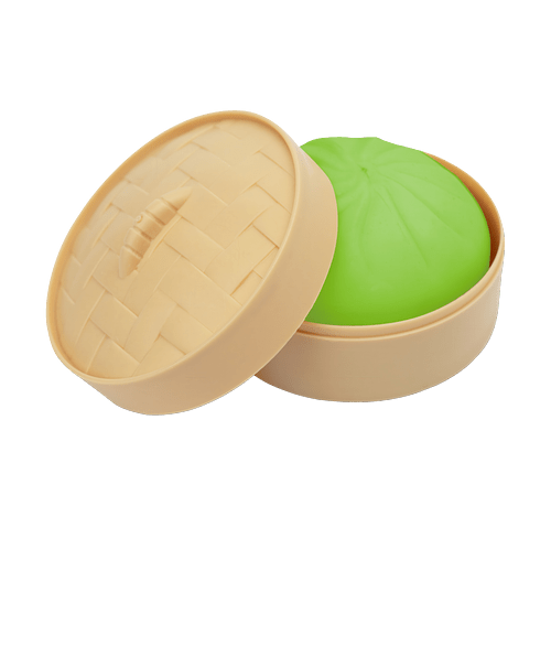 Squishy Dumpling Stress Reliever in LIME/NATURAL