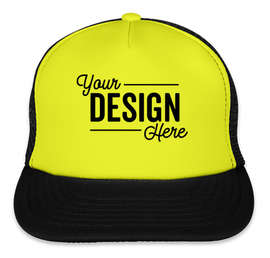 District Neon Snapback Trucker Hat - Color: Neon Yellow