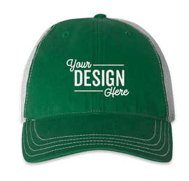 Richardson Garment Washed Trucker Hat - Color: Kelly / White