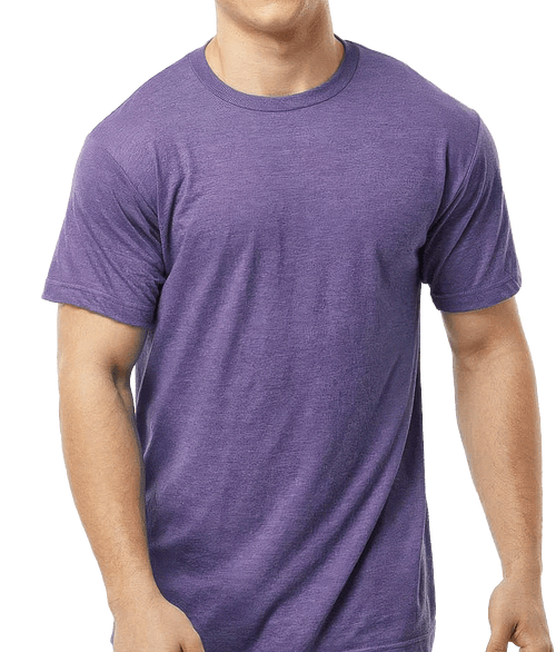 Tultex Fine Jersey Crewneck T-shirt in Heather Purple