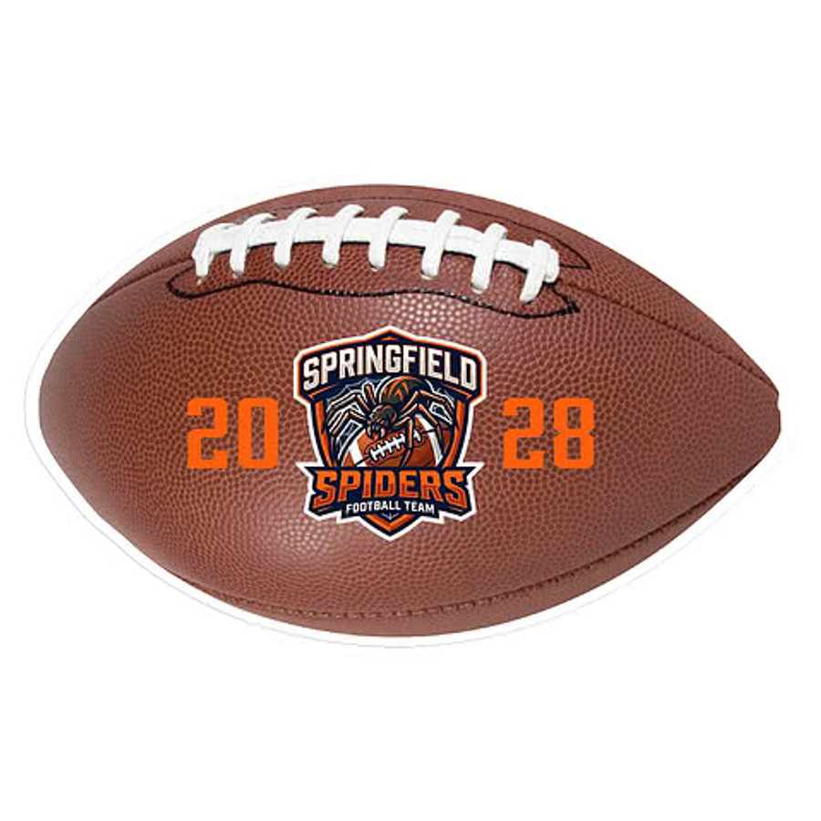 Full Color Re-Stick-It 3.625 in. x 6 in. Football Shaped Reusable Decal in Football