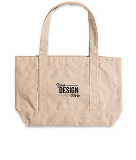 Large Midweight Gusseted Pigment Dyed Boat Tote - Color: Khaki