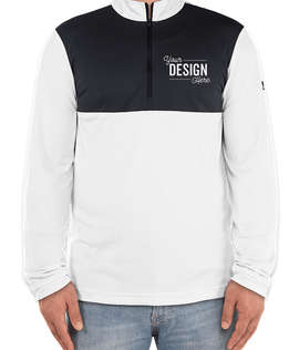 Adidas 100% Recycled Quarter Zip Performance Shirt - Color: White / Carbon