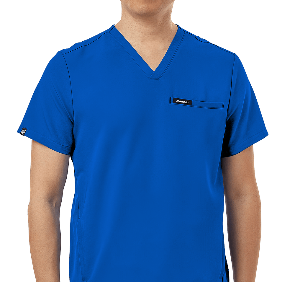 Jaanuu Platt Three-Pocket V-Neck Scrub Top - Printed-default