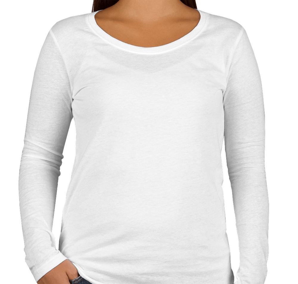 Anvil Women's Lightweight Scoop Neck Long Sleeve T-shirt-default