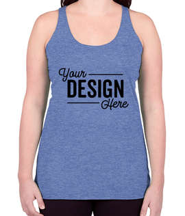 Bella + Canvas Women's Tri-Blend Racerback Tank - Color: Blue Tri-Blend