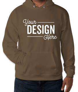 Hanes EcoSmart 50/50 Pullover Hoodie - Color: Army Brown