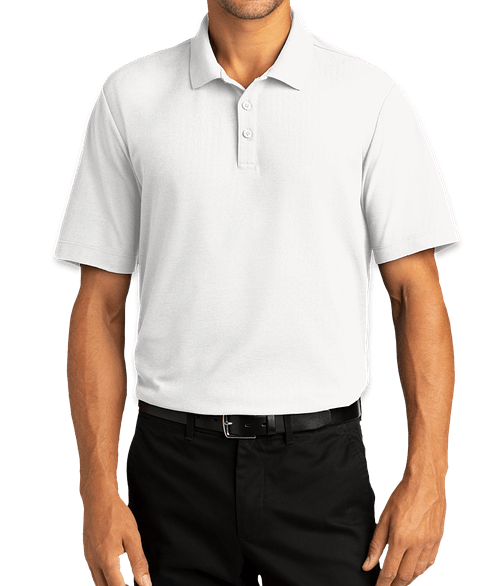 Port Authority SuperPro React Polo - Printed in White