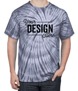 Dyenomite 100% Cotton Tonal Tie-Dye T-shirt - Color: Silver