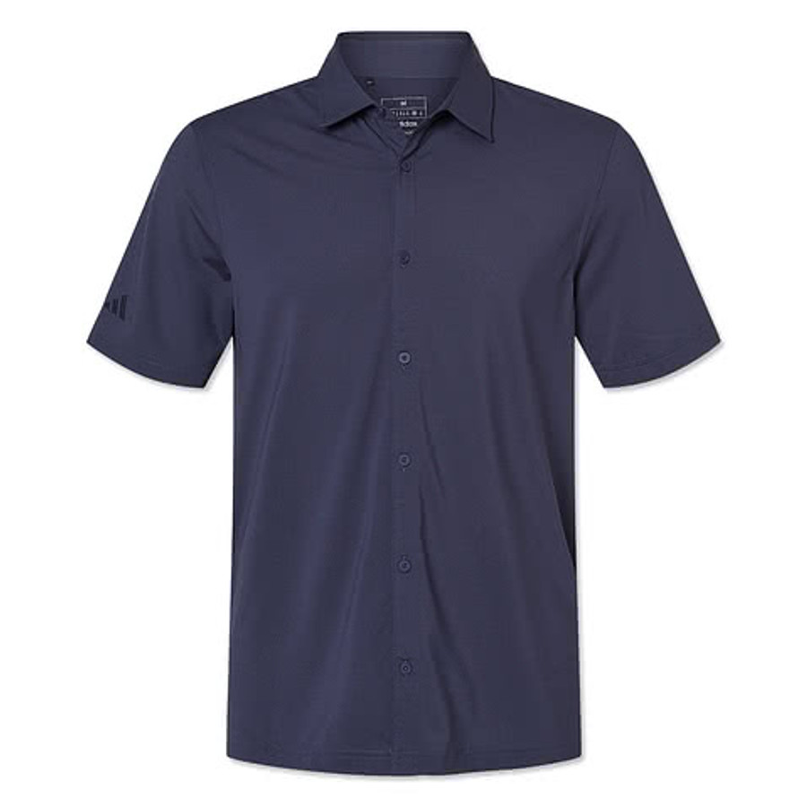 Adidas Recycled Short Sleeve Button Down Shirt - Embroidered
