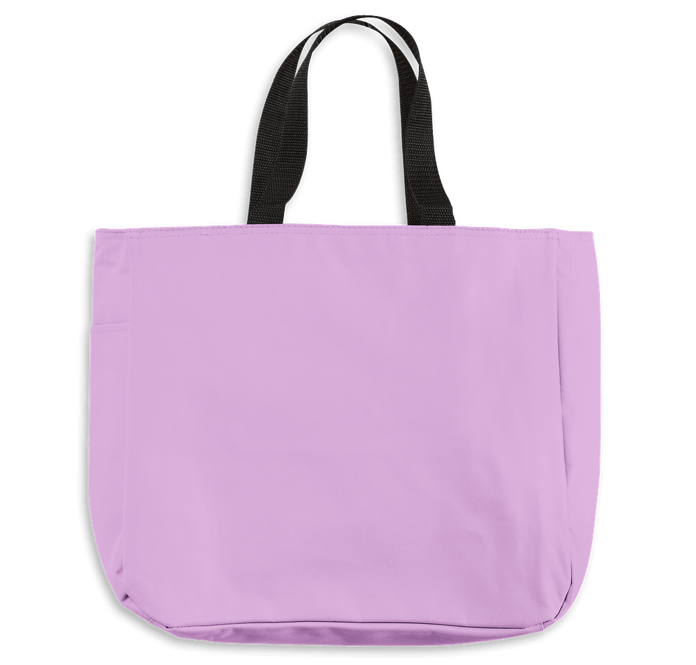 Port Authority Durable Side Pocket Poly Canvas Tote Bag-default