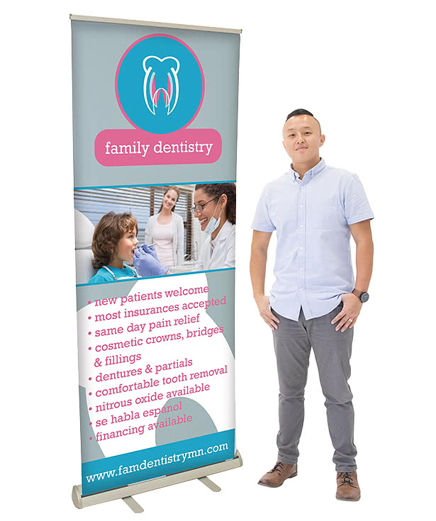 Full Color 31.5" x 81.8" Promotional Retractable Banner Kit